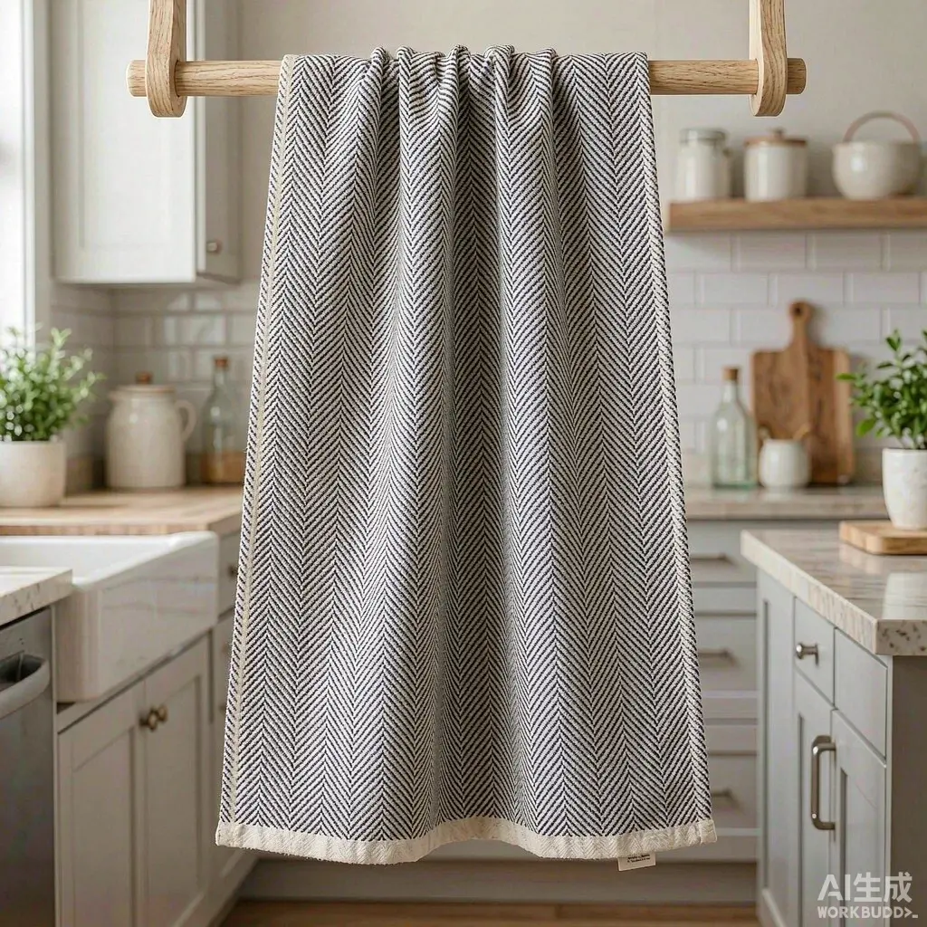 Cotton Herringbone Weave Tea Towel